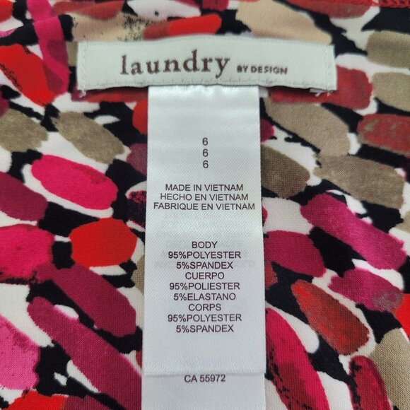 Laundry By Design Dress Womens 6 Sheath Ruched Split‎ Sleeve N2R3505SU - Picture 9 of 15